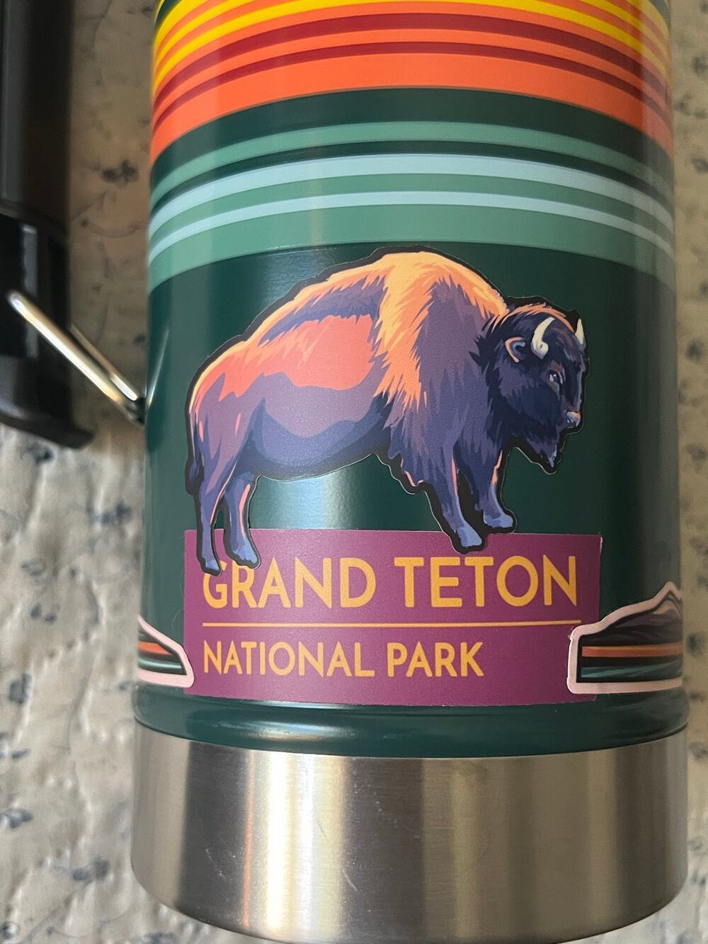 Stanley x Pendleton Grand Teton 1.5-quart insulated thermos with bison graphic.